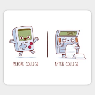 Before and After College Sticker